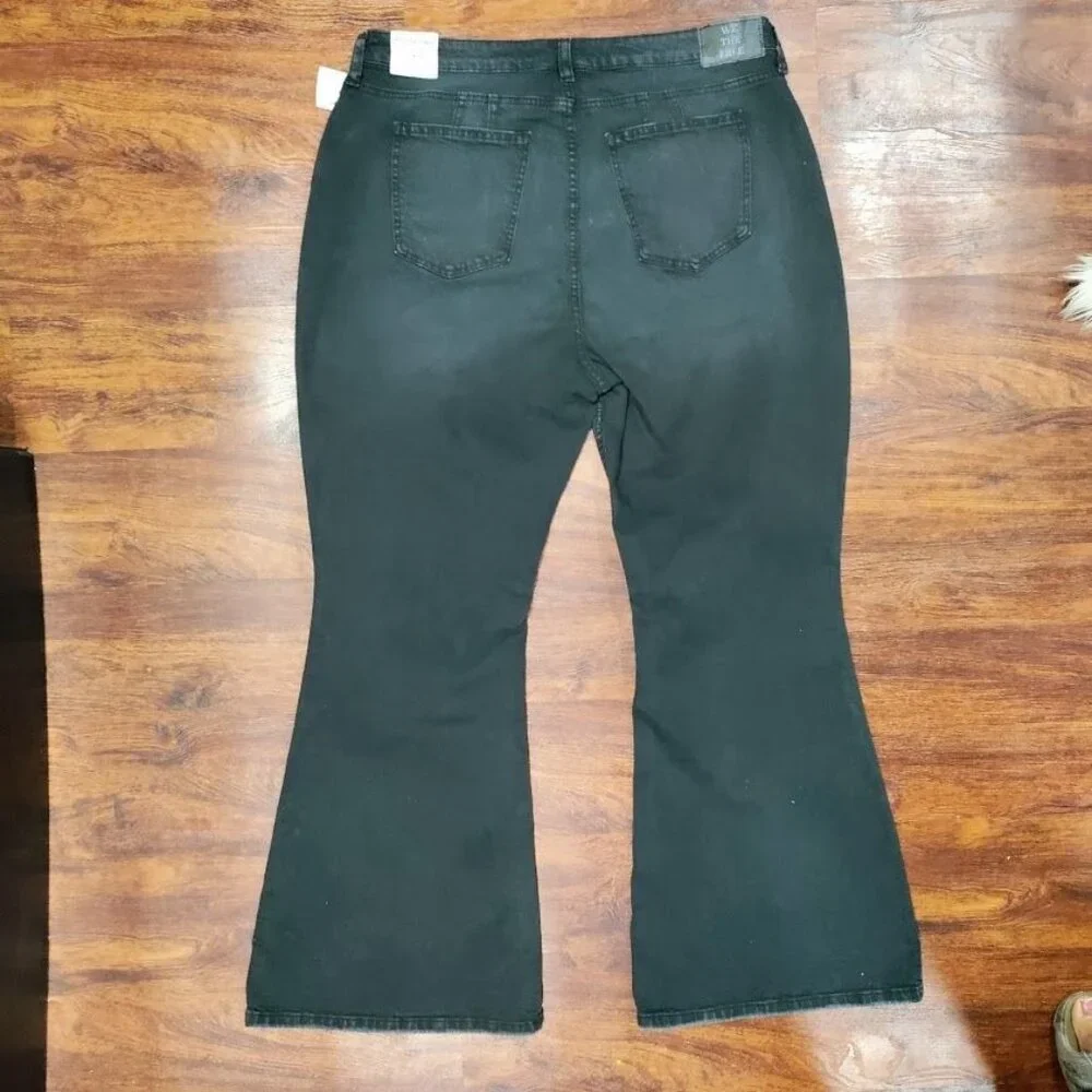 We The Free Black Flare Jeans Womens Size 34 Boho Antiquewash NWT - Picture 12 of 16